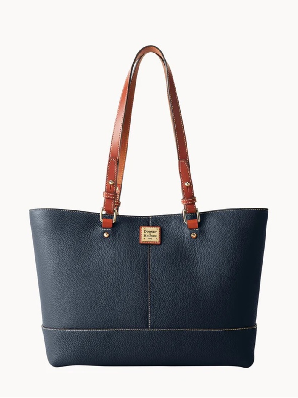 NWT Dooney & Bourke Pebble Grain Chelsea Shopper Tote Bag - Midnight Blue